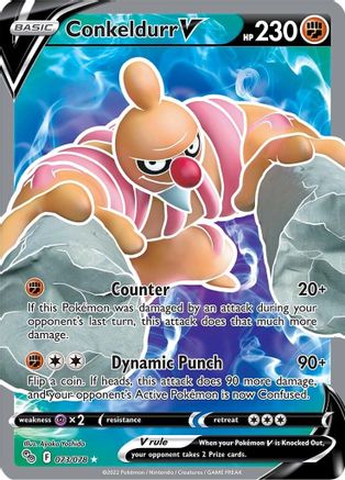 Conkeldurr V (Full Art) 073/078 - Holofoil Pokemon GO - Ultra Rare