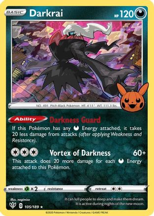 Darkrai 105/189 - Holofoil Trick or Trade BOOster Bundle - Promo