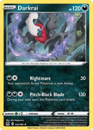 Darkrai 120/196 - Holofoil SWSH11 Lost Origin - Holo Rare