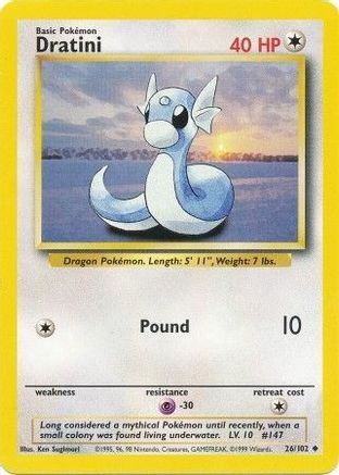Dratini 026/102 Base Set - Uncommon