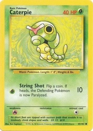 Caterpie 045/102 Base Set - Common