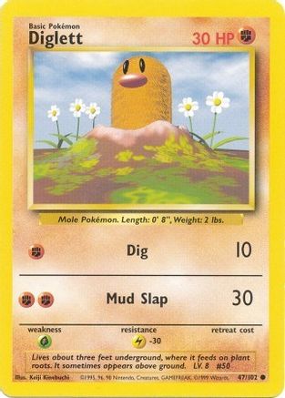 Diglett 047/102 Base Set - Common