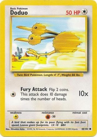 Doduo 048/102 Base Set - Common