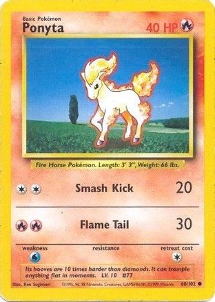 Ponyta 060/102 Base Set - Common