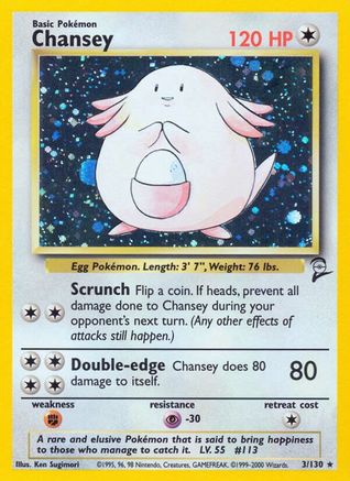 Chansey 003/130 - Holofoil Base Set 2 - Holo Rare