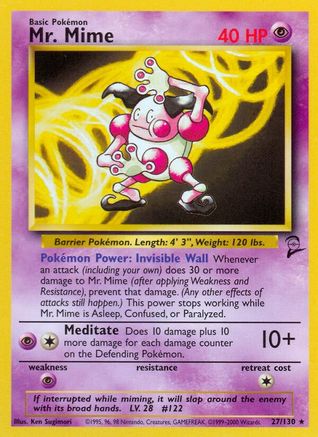Mr. Mime 027/130 Base Set 2 - Rare