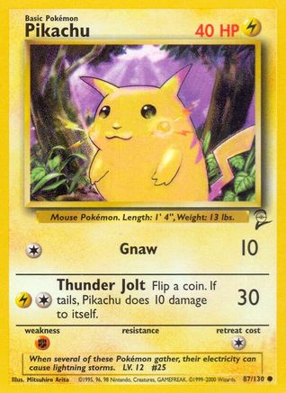 Pikachu 087/130 Base Set 2 - Common