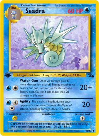 Seadra 042/62 - Unlimited Fossil - Uncommon