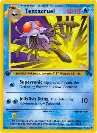 Tentacruel 044/62 - 1st Edition Fossil - Uncommon