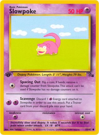 Slowpoke 055/62 - Unlimited Fossil - Common