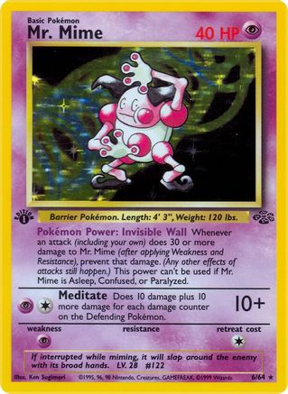 Mr. Mime (6) 006/64 - Unlimited Holofoil Jungle - Holo Rare