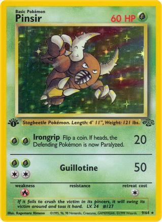 Pinsir (9) 009/64 - 1st Edition Holofoil Jungle - Holo Rare