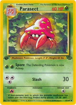 Parasect 041/64 - 1st Edition Jungle - Uncommon