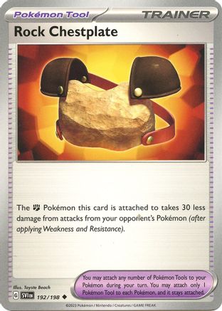 Rock Chestplate 192/198 - Reverse Holofoil SV01 Scarlet & Violet Base Set - Uncommon