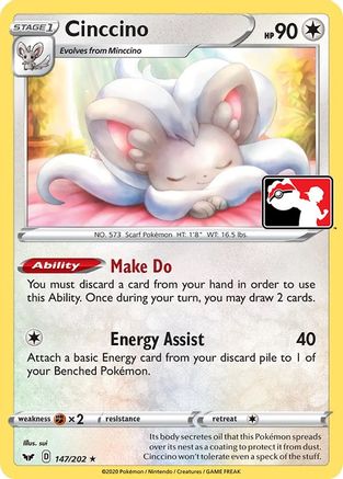 Cinccino 147 Prize Pack Series Cards - Rare
