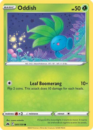 Oddish 001/159 Crown Zenith - Common