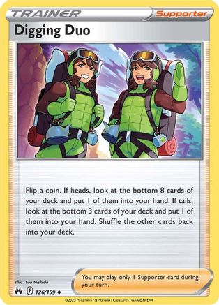 Digging Duo 126/159 - Reverse Holofoil Crown Zenith - Uncommon