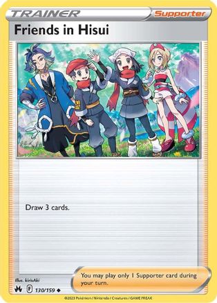 Friends in Hisui 130/159 - Reverse Holofoil Crown Zenith - Uncommon