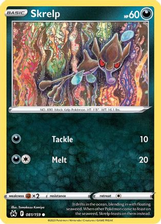Skrelp 081/159 - Reverse Holofoil Crown Zenith - Common