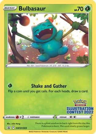 Bulbasaur (Illustration Contest 2022) SWSH303 SWSH Sword & Shield Promo Cards - Promo