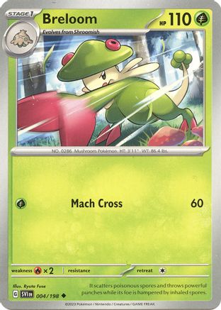 Breloom 004/198 - Reverse Holofoil SV01 Scarlet & Violet Base Set - Uncommon