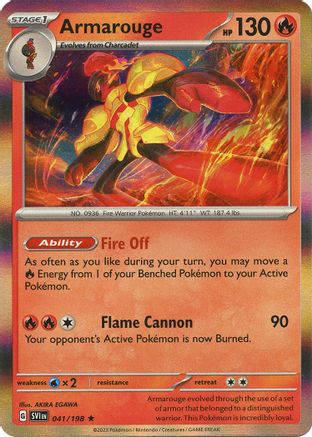 Armarouge 041/198 - Holofoil SV01 Scarlet & Violet Base Set - Rare