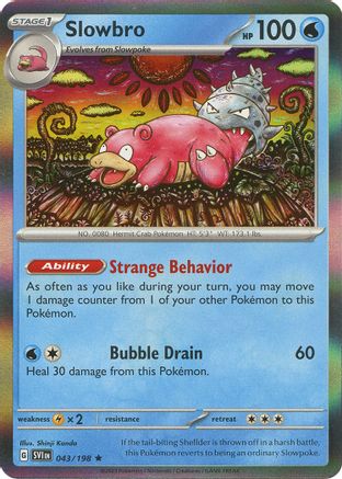 Slowbro 043/198 - Holofoil SV01 Scarlet & Violet Base Set - Rare
