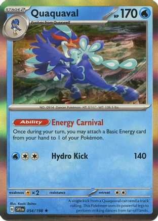 Quaquaval 054/198 - Holofoil SV01 Scarlet & Violet Base Set - Rare
