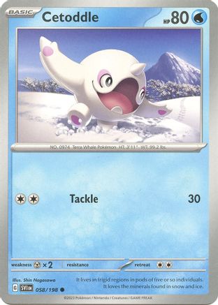 Cetoddle 058/198 - Reverse Holofoil SV01 Scarlet & Violet Base Set - Common
