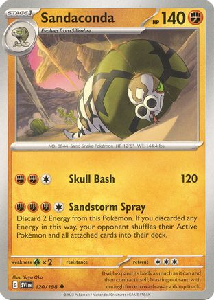 Sandaconda 120/198 SV01 Scarlet & Violet Base Set - Uncommon
