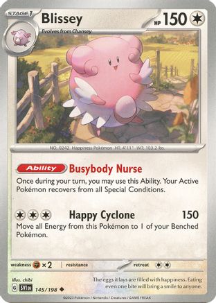 Blissey 145/198 - Reverse Holofoil SV01 Scarlet & Violet Base Set - Uncommon