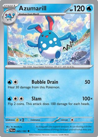 Azumarill 045/193 - Reverse Holofoil SV02 Paldea Evolved - Uncommon