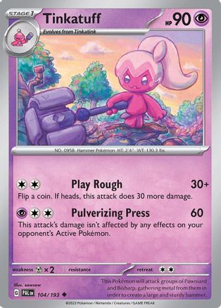 Tinkatuff 104/193 - Reverse Holofoil SV02 Paldea Evolved - Uncommon