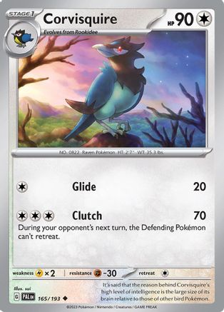 Corvisquire 165/193 - Reverse Holofoil SV02 Paldea Evolved - Uncommon