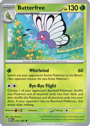 Butterfree 012/165 SV Scarlet & Violet 151 - Uncommon