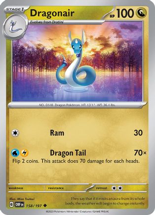 Dragonair 158/197 - Reverse Holofoil SV03 Obsidian Flames - Uncommon