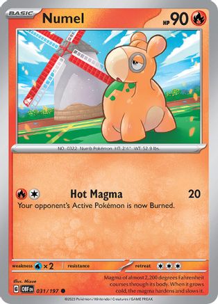 Numel 031/197 SV03 Obsidian Flames - Common