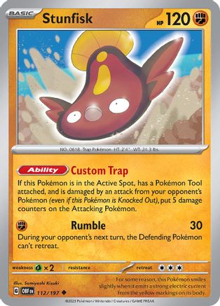 Stunfisk 112/197 SV03 Obsidian Flames - Uncommon