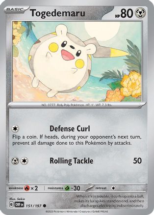 Togedemaru 151/197 SV03 Obsidian Flames - Common