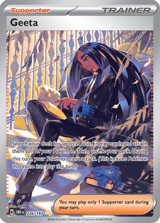 Geeta 226/197 - Holofoil SV03 Obsidian Flames - Special Illustration Rare