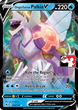 Origin Forme Palkia V 039/189 - Holofoil Prize Pack Series Cards - Ultra Rare