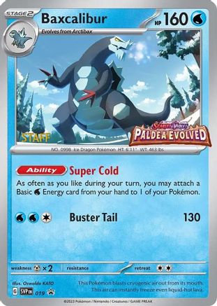 Baxcalibur 019 - Holofoil SV Scarlet & Violet Promo Cards - Promo
