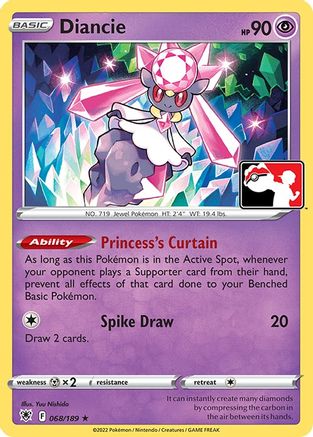 Diancie 068 Prize Pack Series Cards - Rare