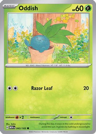 Oddish 043/165 SV Scarlet & Violet 151 - Common