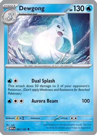 Dewgong 087/165 SV Scarlet & Violet 151 - Uncommon