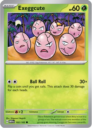 Exeggcute 102/165 - Reverse Holofoil SV Scarlet & Violet 151 - Common