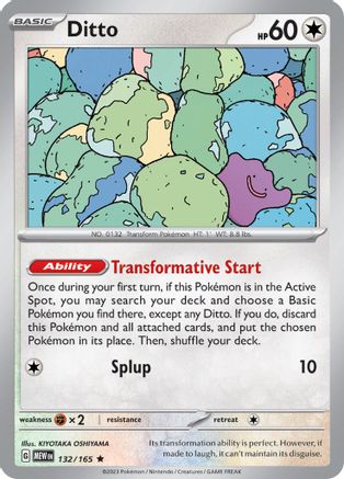Ditto 132/165 - Reverse Holofoil SV Scarlet & Violet 151 - Rare