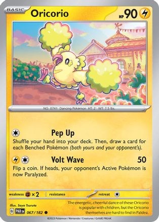 Oricorio 067/182 - Reverse Holofoil SV04 Paradox Rift - Common