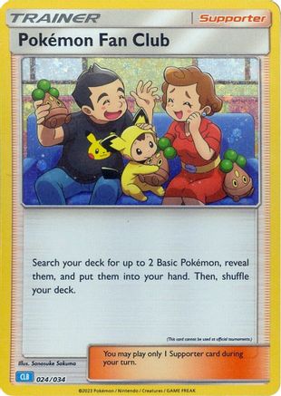 Pokemon Fan Club (CLB) 024/034 - Holofoil Trading Card Game Classic - Classic Collection
