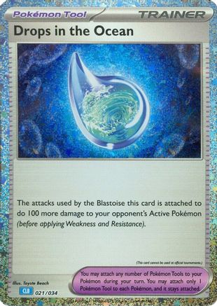 Drops in the Ocean 021/034 - Holofoil Trading Card Game Classic - Classic Collection